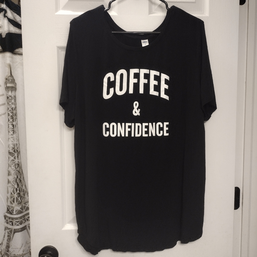 Coffee and Confidence NightShirt Size 2X
